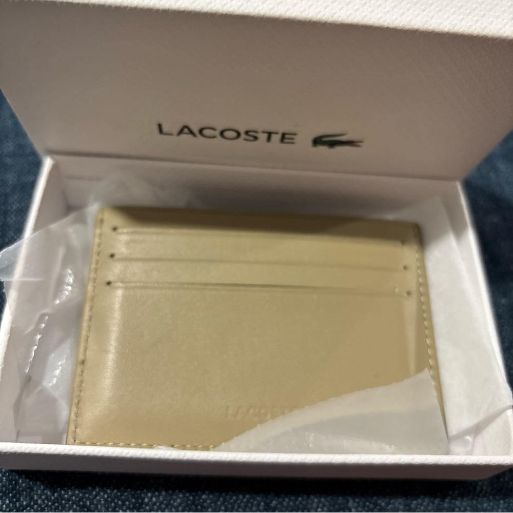 Lacoste White Card Holder